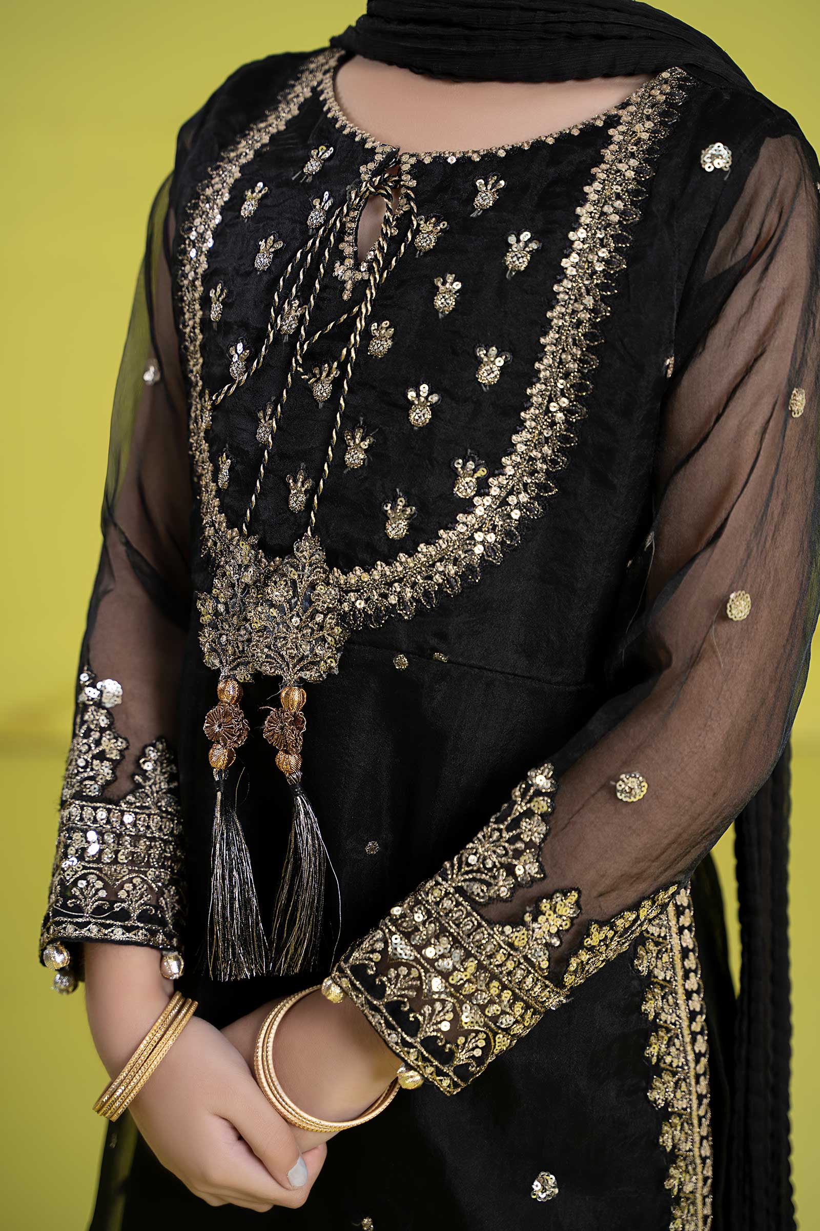 Maria B | 3 Piece Embroidered Organza Suit | MKS-EF24-37 - House Of Hania