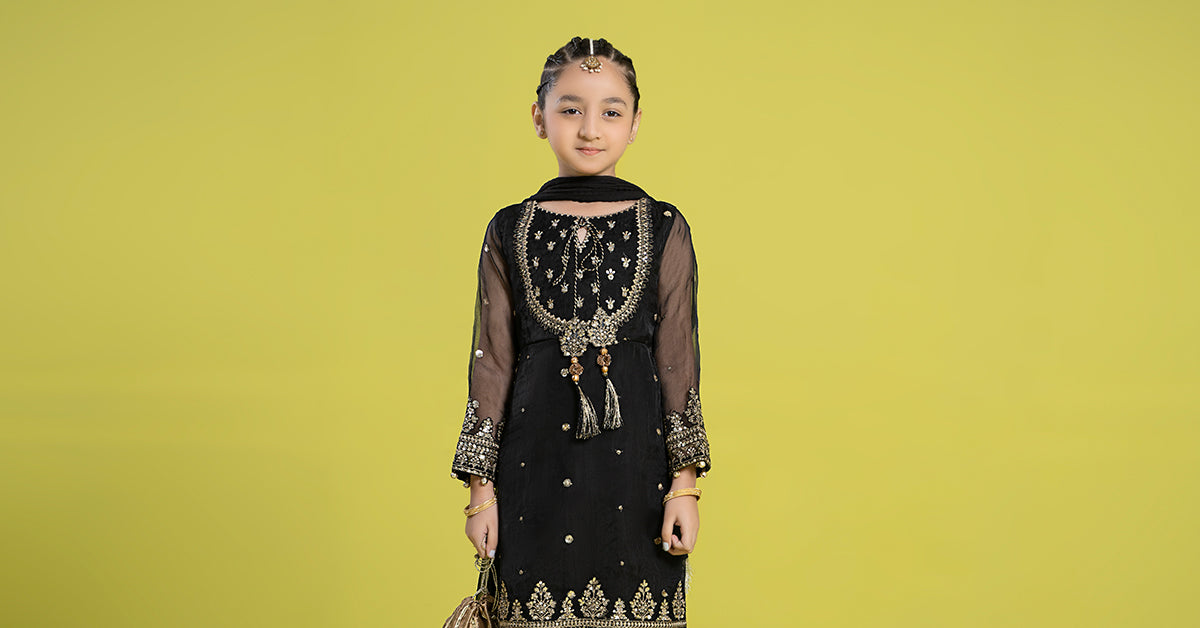 Maria B | 3 Piece Embroidered Organza Suit | MKS-EF24-37 - House Of Hania
