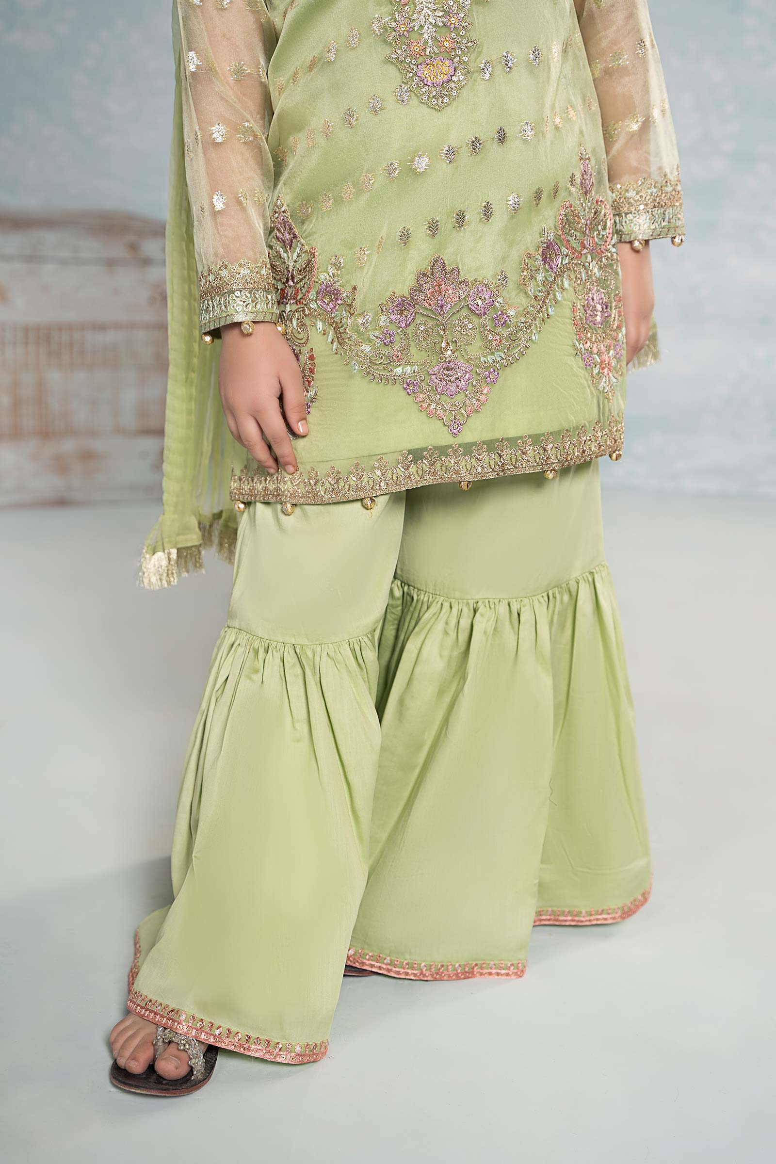 Maria B | 3 Piece Embroidered Organza Suit | MKS-EF24-45 - House Of Hania