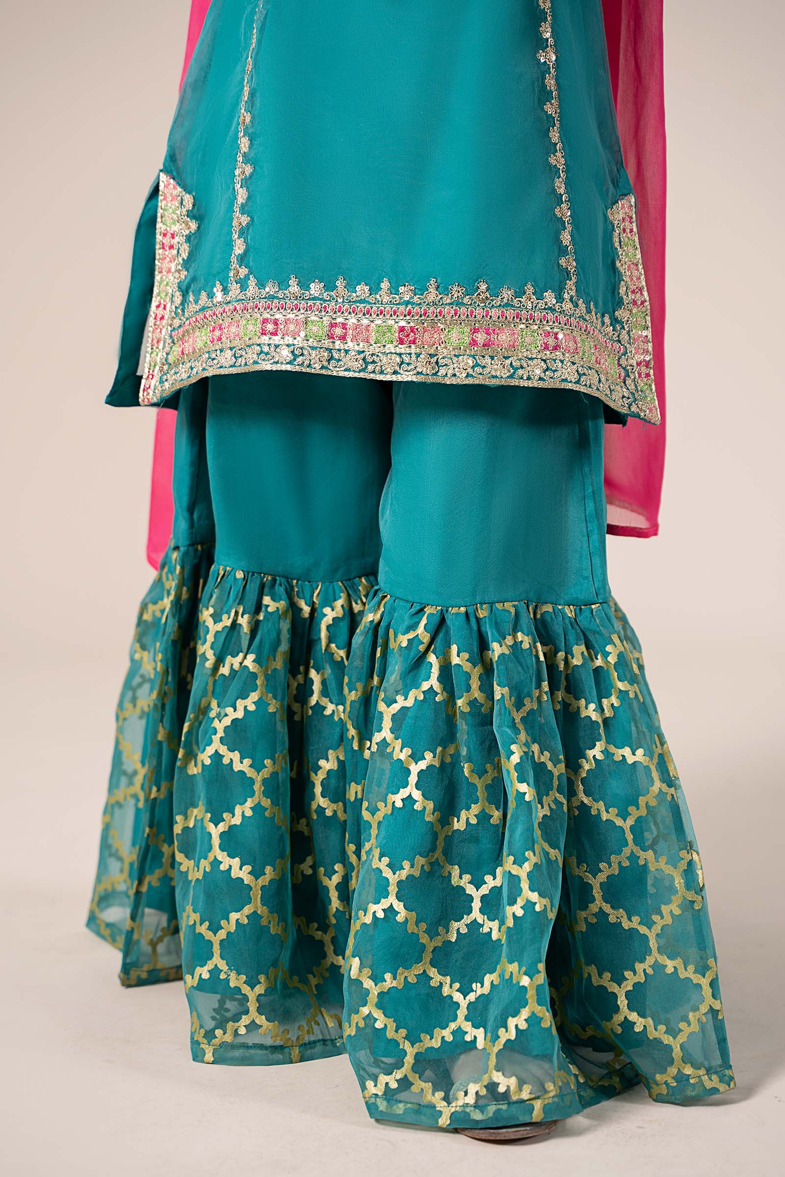 Maria B | 3 Piece Embroidered Organza Suit | MKS-EF25-16 - House Of Hania