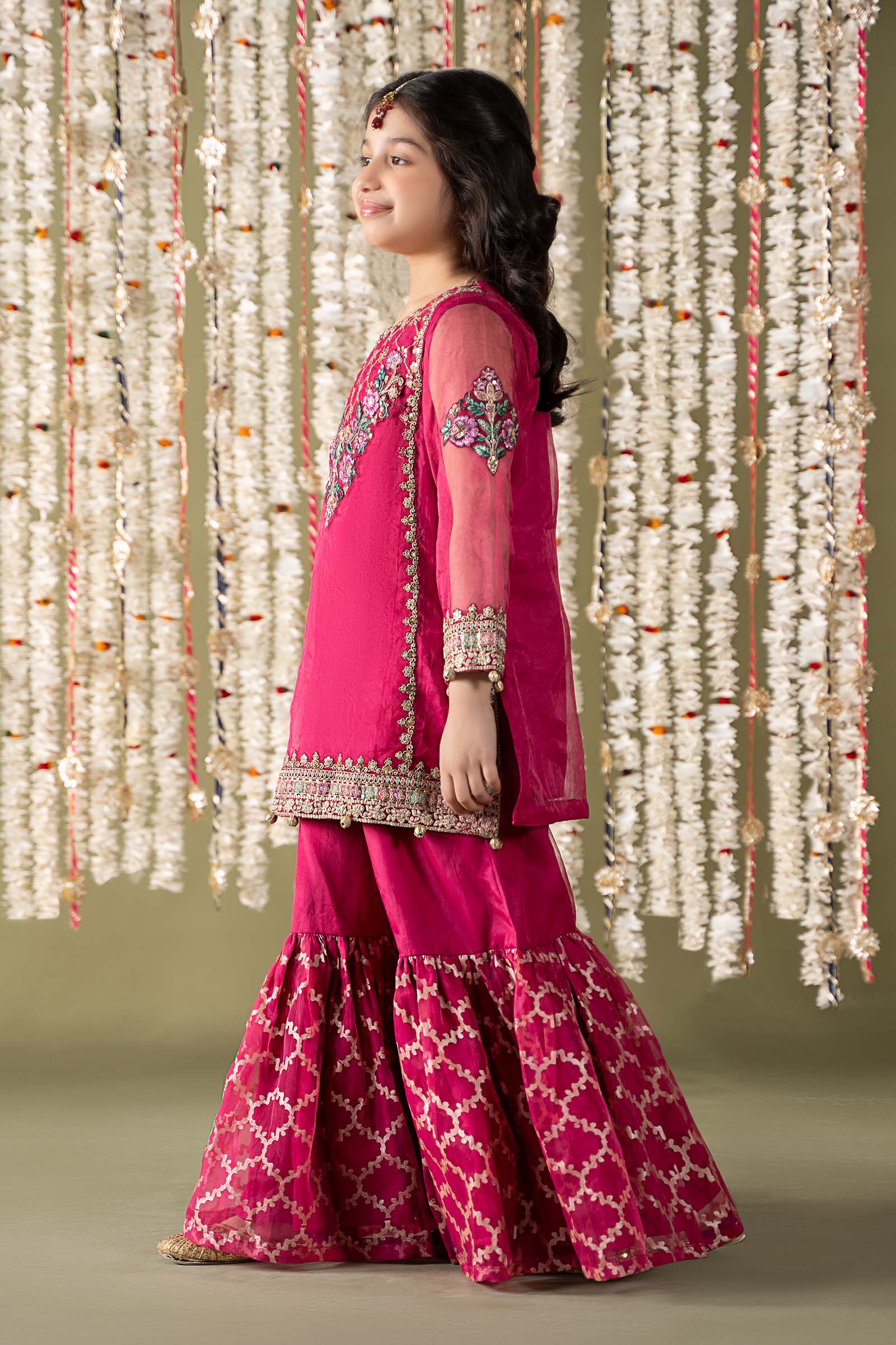 Maria B | 3 Piece Embroidered Organza Suit | MKS-EF25-16 - House Of Hania