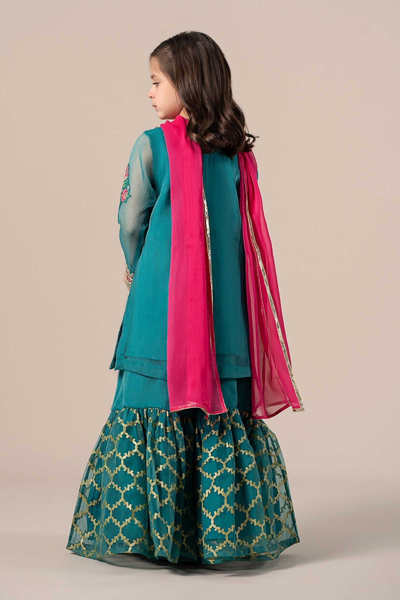 Maria B | 3 Piece Embroidered Organza Suit | MKS-EF25-16 - House Of Hania
