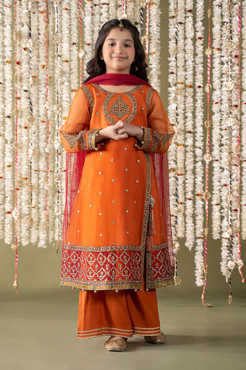 Maria B | 3 Piece Embroidered Organza Suit | MKS-EF25-21 - House Of Hania