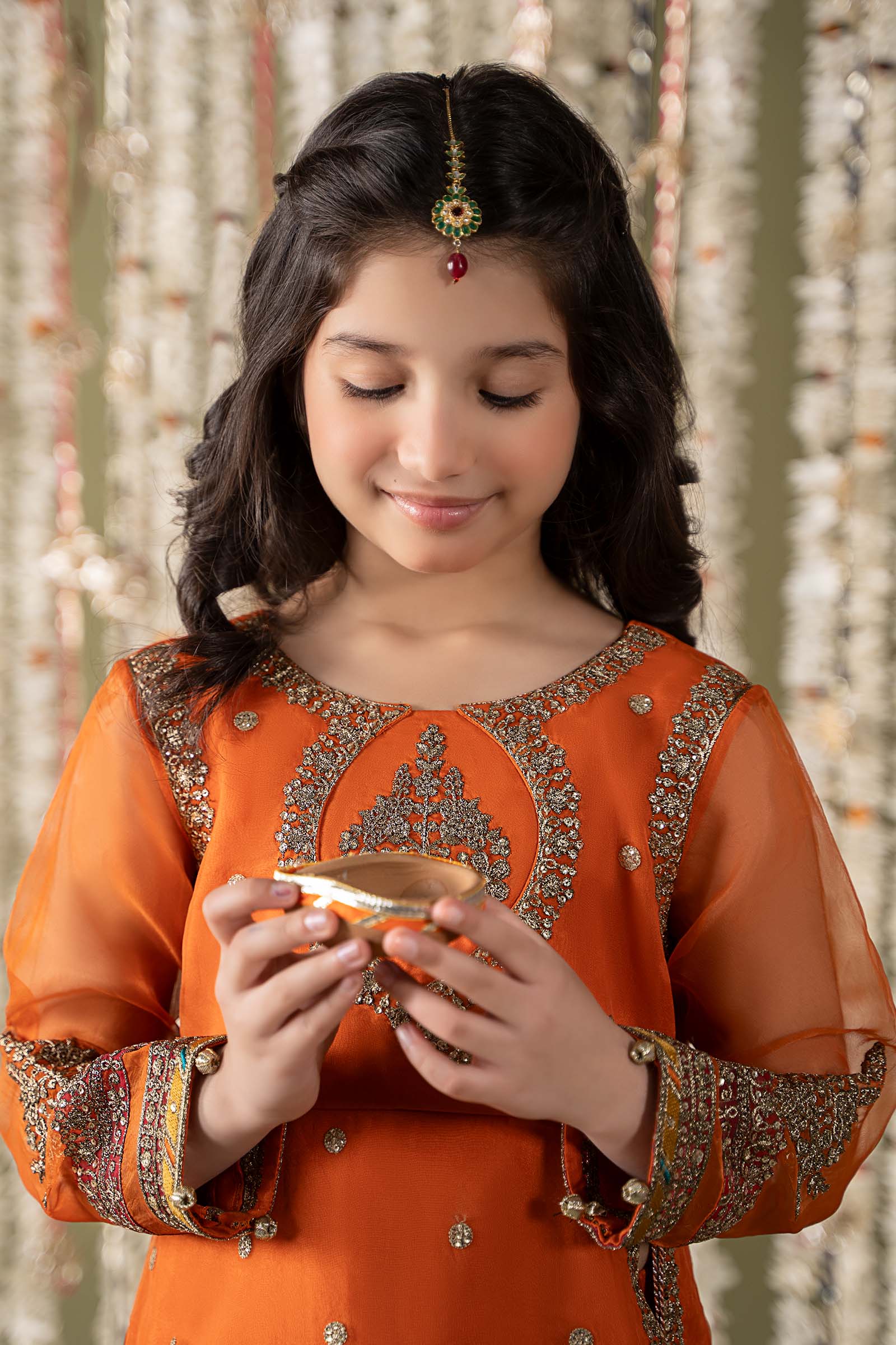 Maria B | 3 Piece Embroidered Organza Suit | MKS-EF25-21 - House Of Hania