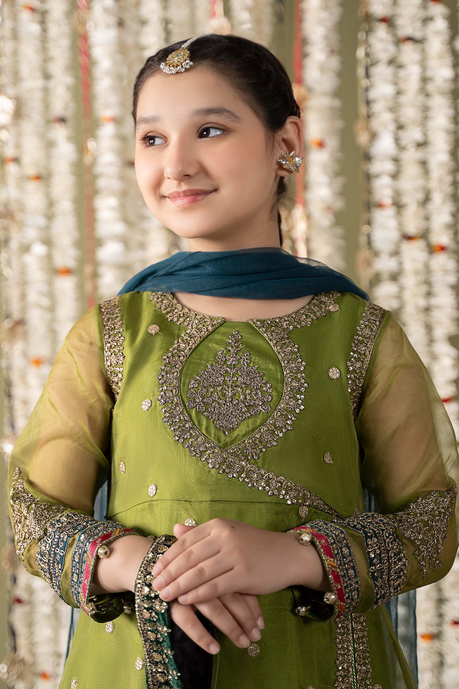 Maria B | 3 Piece Embroidered Organza Suit | MKS-EF25-21 - House Of Hania