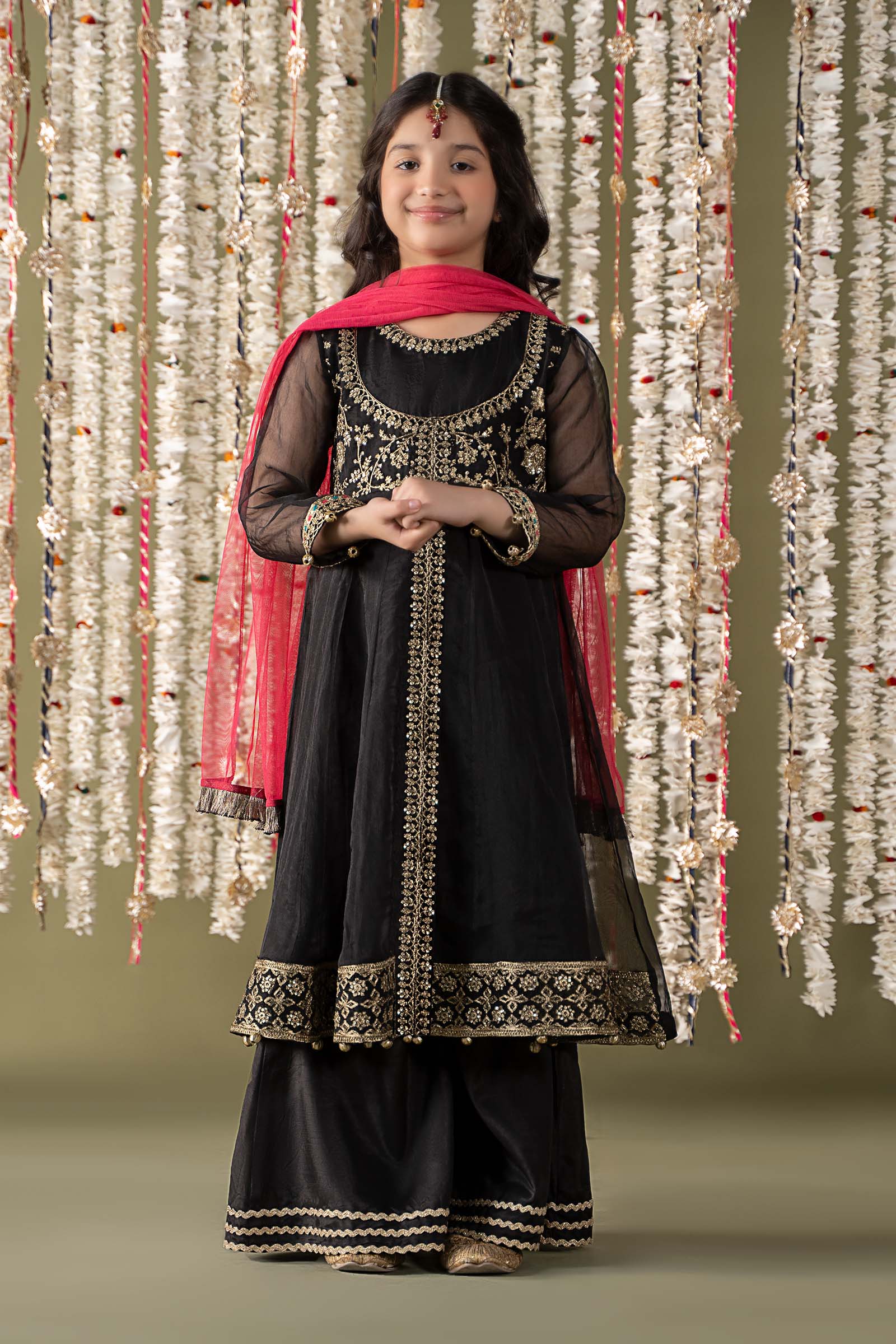 Maria B | 3 Piece Embroidered Organza Suit | MKS-EF25-32 - House Of Hania