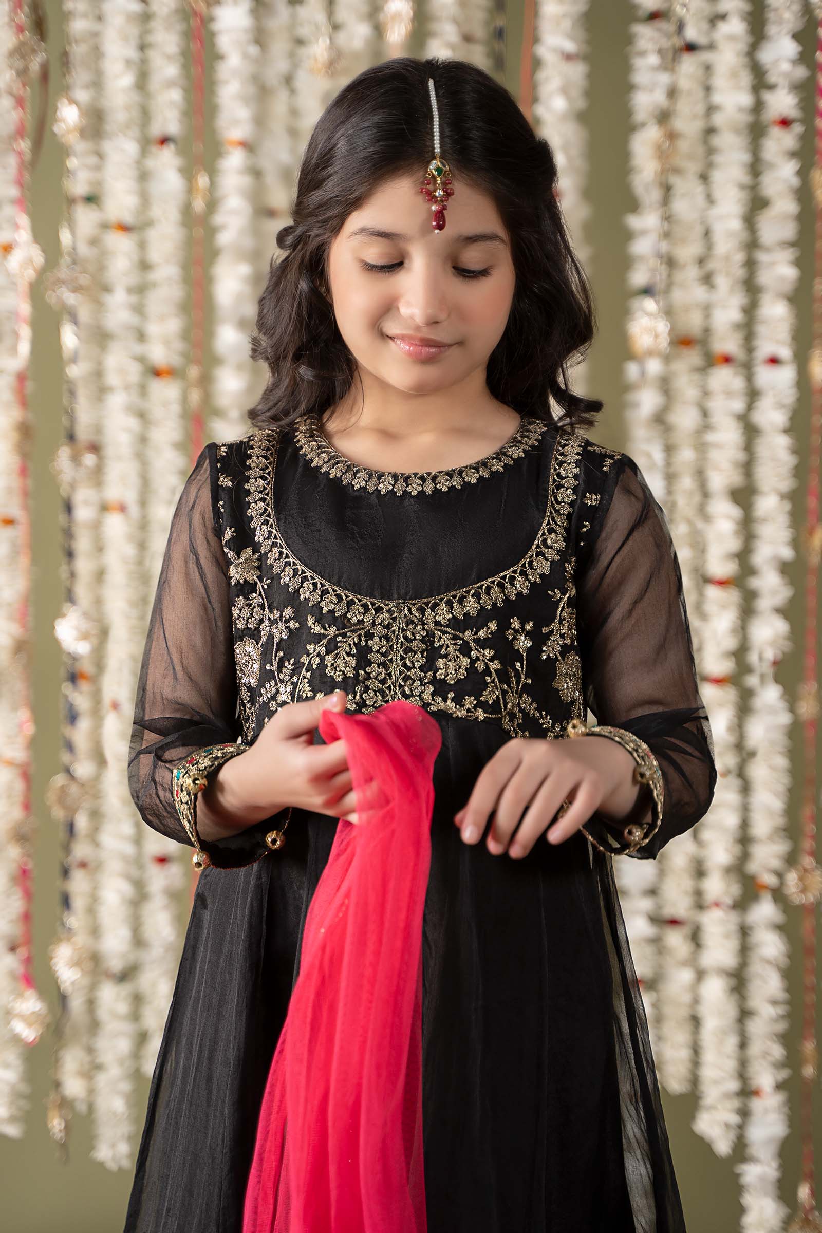 Maria B | 3 Piece Embroidered Organza Suit | MKS-EF25-32 - House Of Hania