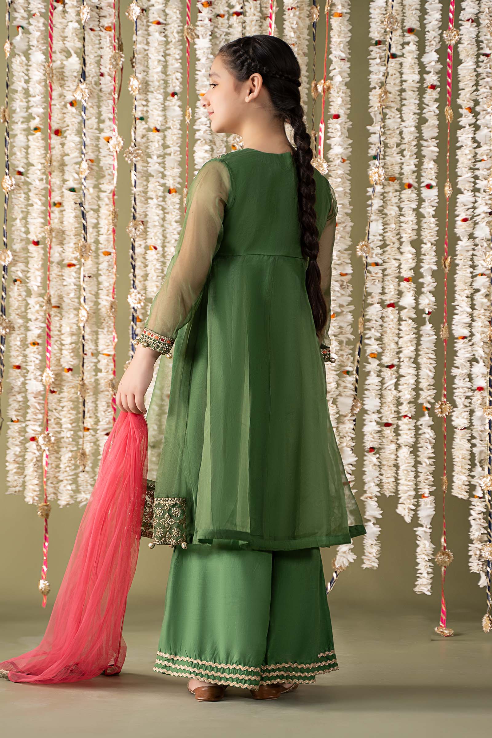 Maria B | 3 Piece Embroidered Organza Suit | MKS-EF25-32 - House Of Hania