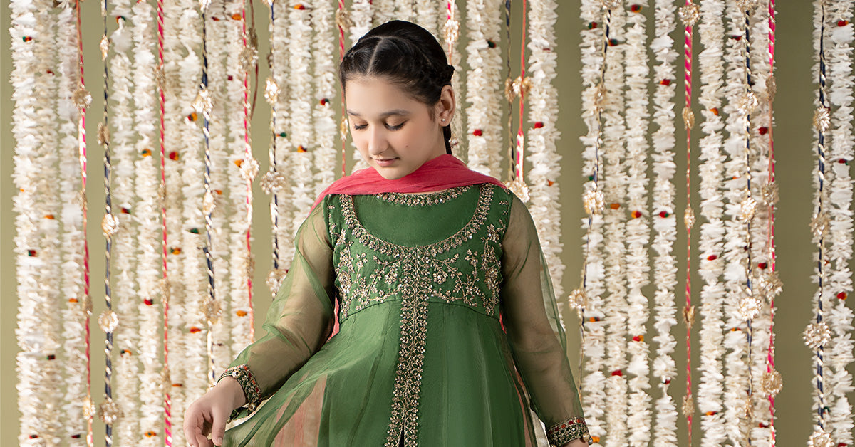 Maria B | 3 Piece Embroidered Organza Suit | MKS-EF25-32 - House Of Hania