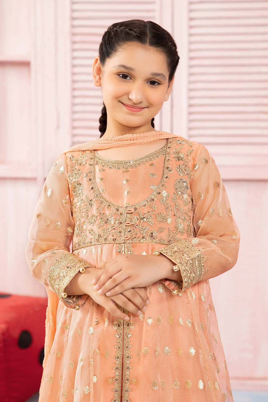 Maria B | 3 Piece Embroidered Organza Suit | MKS-PF24-07 - House Of Hania