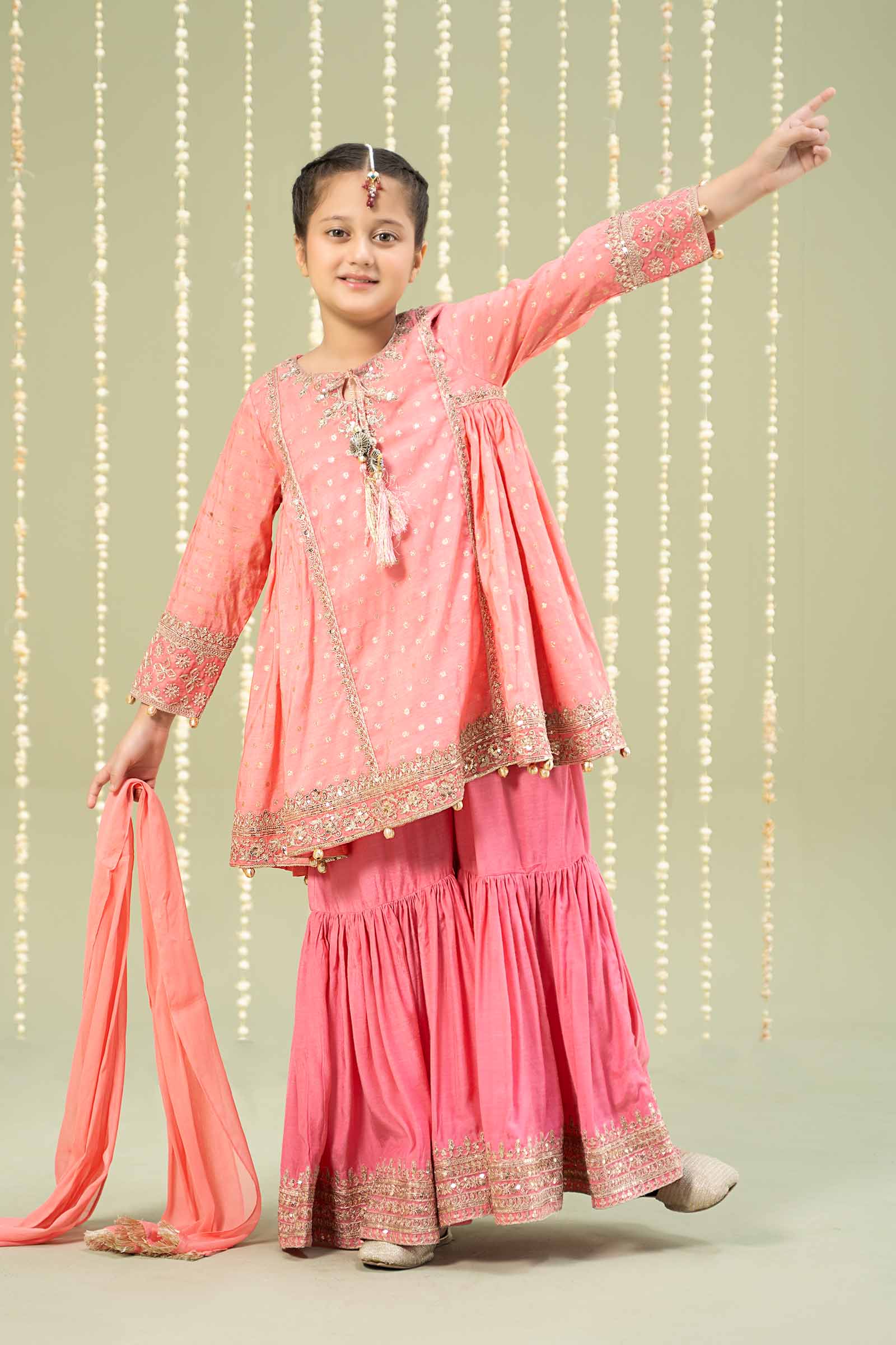 Maria B | 3 Piece Embroidered Paper Cotton Lurex Suit | MKS-W24-11 - House Of Hania