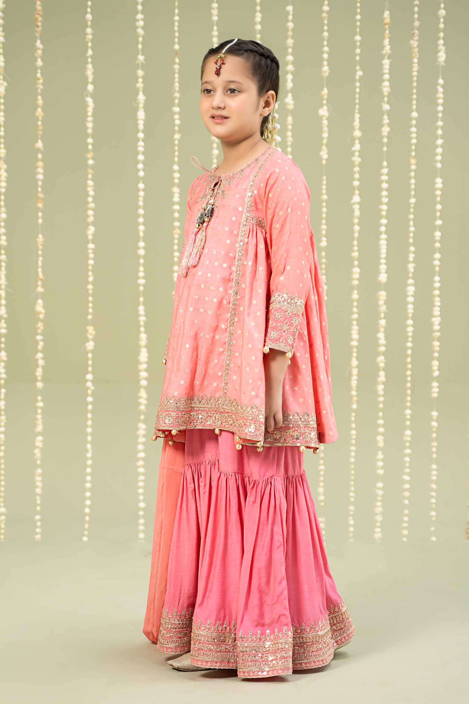 Maria B | 3 Piece Embroidered Paper Cotton Lurex Suit | MKS-W24-11 - House Of Hania