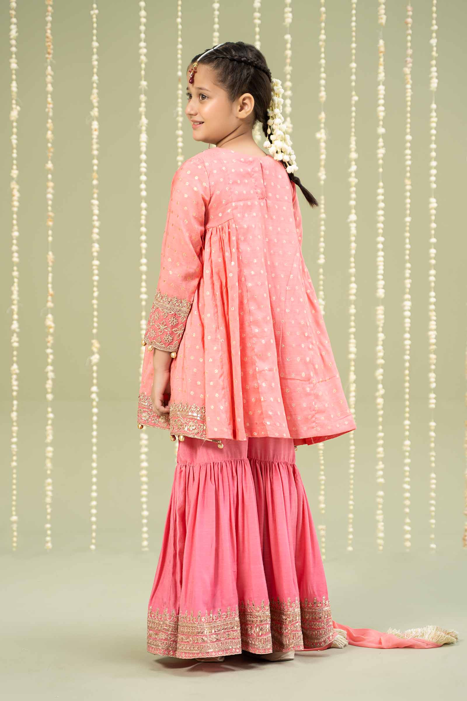 Maria B | 3 Piece Embroidered Paper Cotton Lurex Suit | MKS-W24-11 - House Of Hania