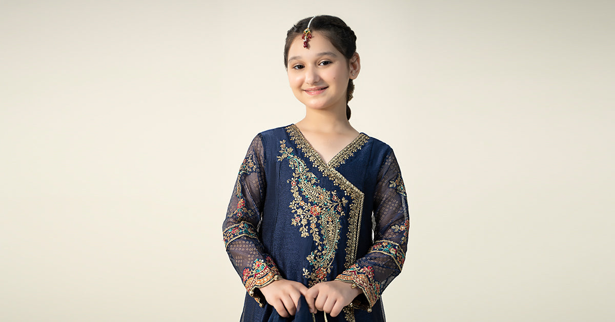 Maria B | 3 Piece Embroidered Paper Cotton Suit | MKD-W24-22 - House Of Hania