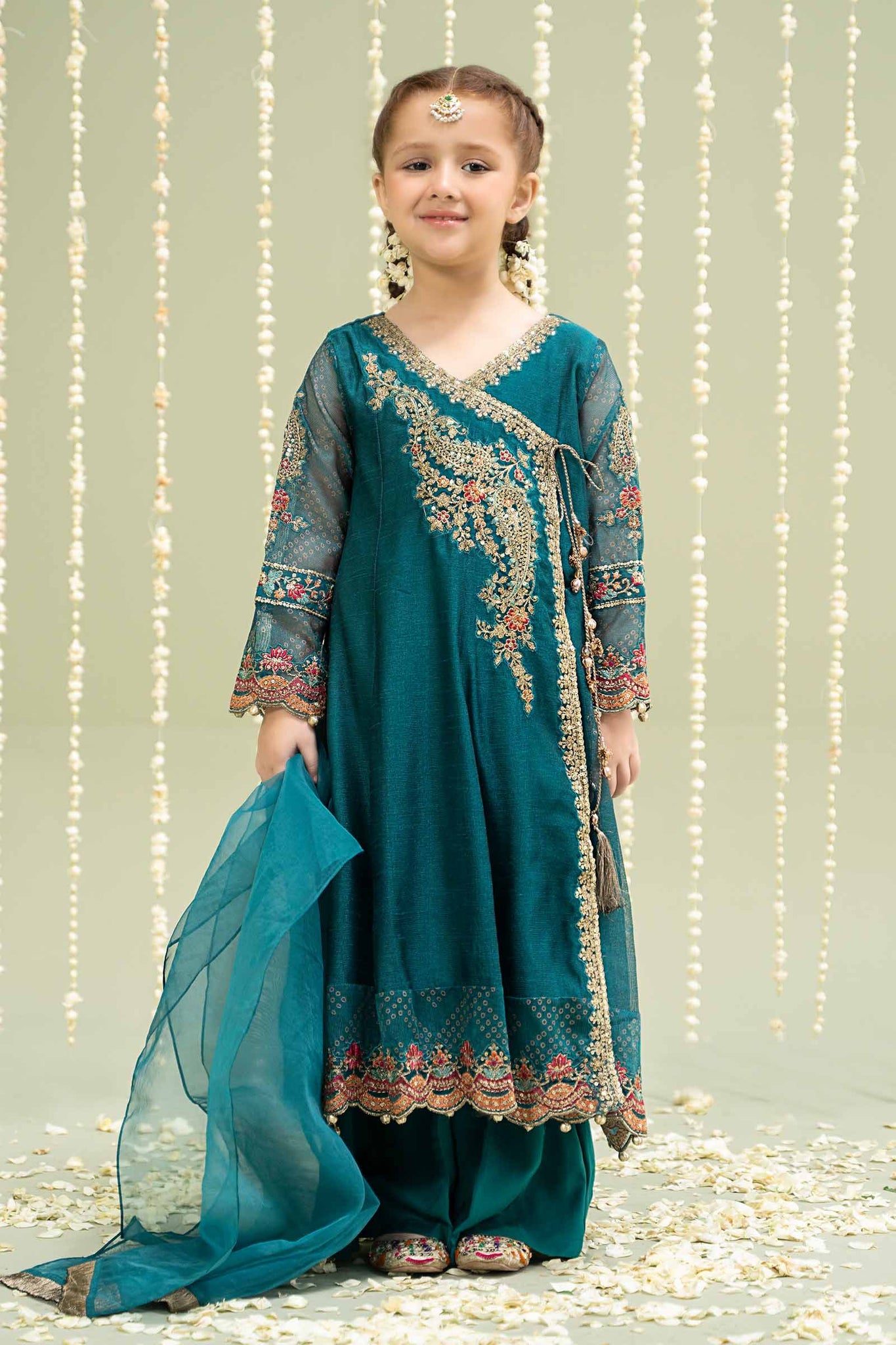 Maria B | 3 Piece Embroidered Paper Cotton Suit | MKD-W24-22 - House Of Hania