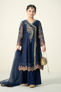 Maria B | 3 Piece Embroidered Paper Cotton Suit | MKD-W24-22 - House Of Hania