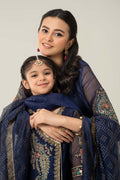 Maria B | 3 Piece Embroidered Paper Cotton Suit | MKD-W24-22 - House Of Hania