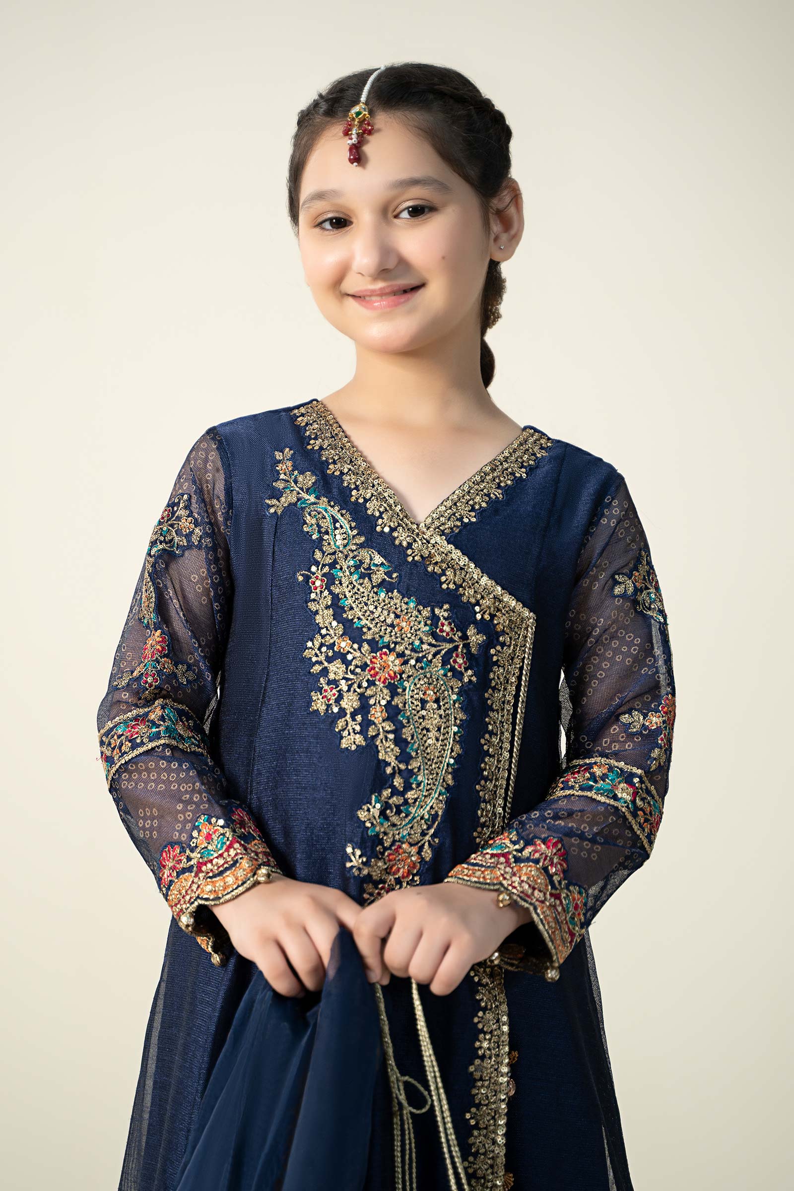 Maria B | 3 Piece Embroidered Paper Cotton Suit | MKD-W24-22 - House Of Hania