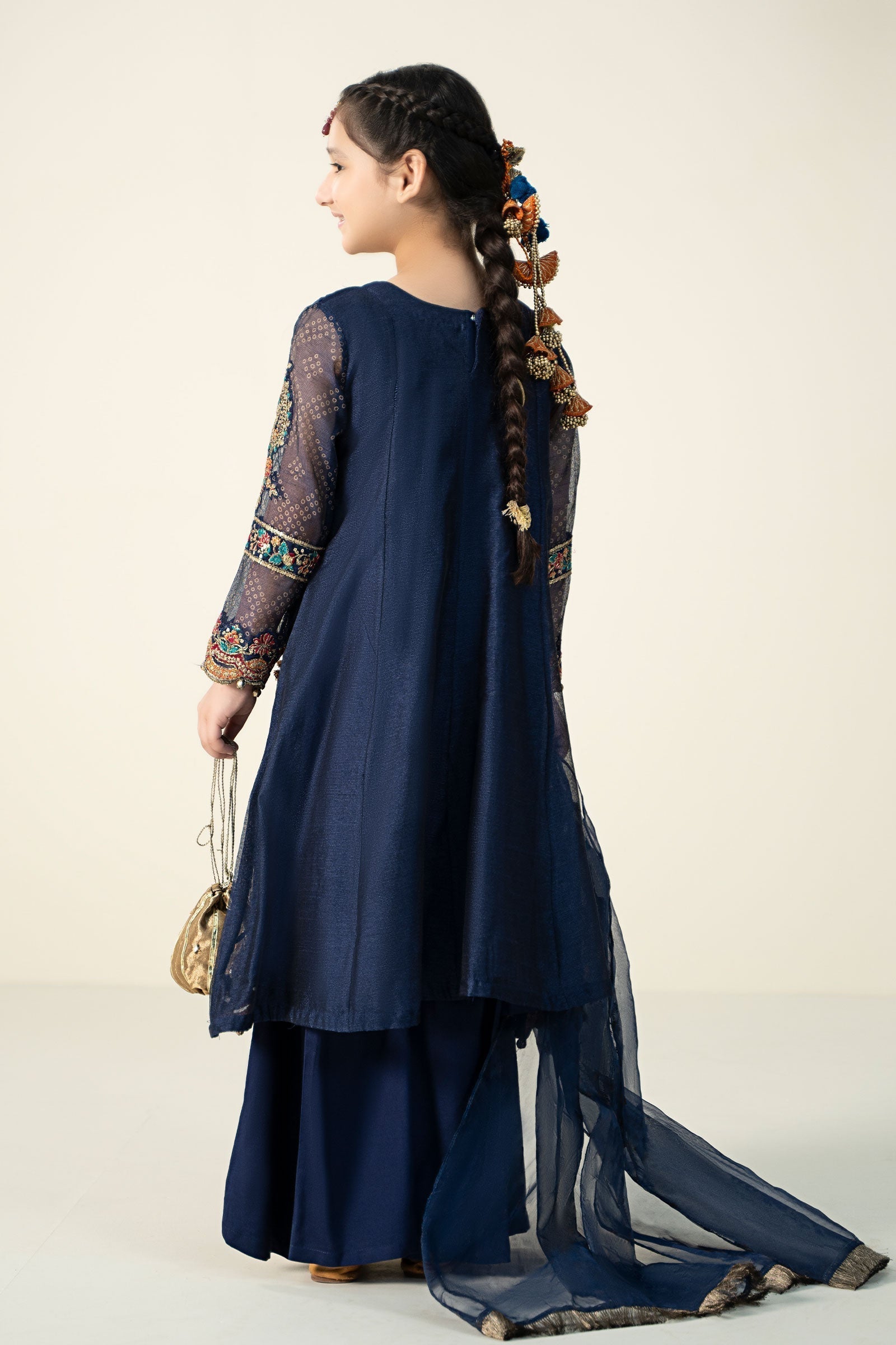 Maria B | 3 Piece Embroidered Paper Cotton Suit | MKD-W24-22 - House Of Hania