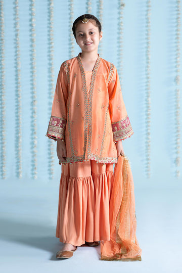 Maria B | 3 Piece Embroidered Paper Cotton Suit | MKS-EA24-04 - House Of Hania