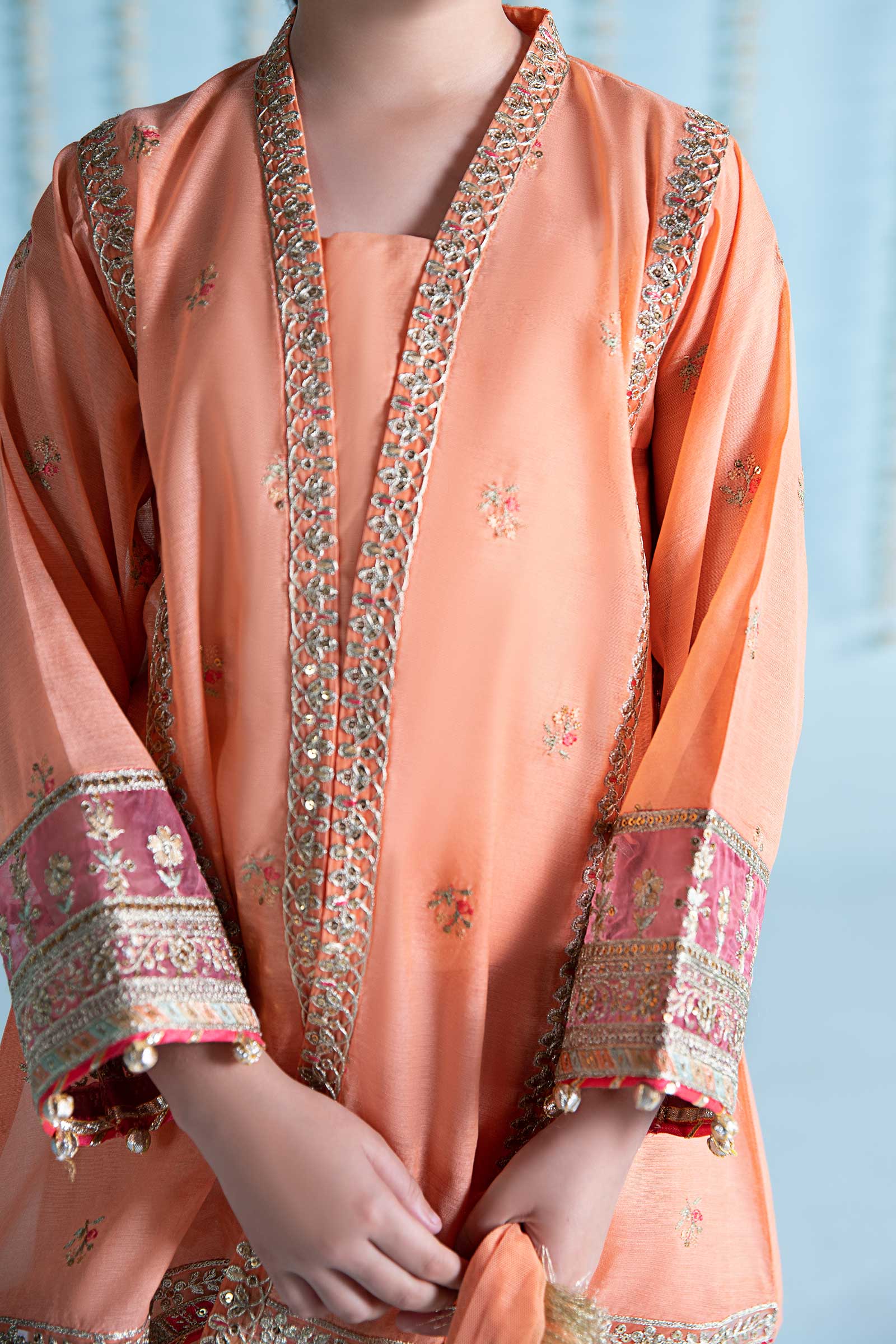 Maria B | 3 Piece Embroidered Paper Cotton Suit | MKS-EA24-04 - House Of Hania
