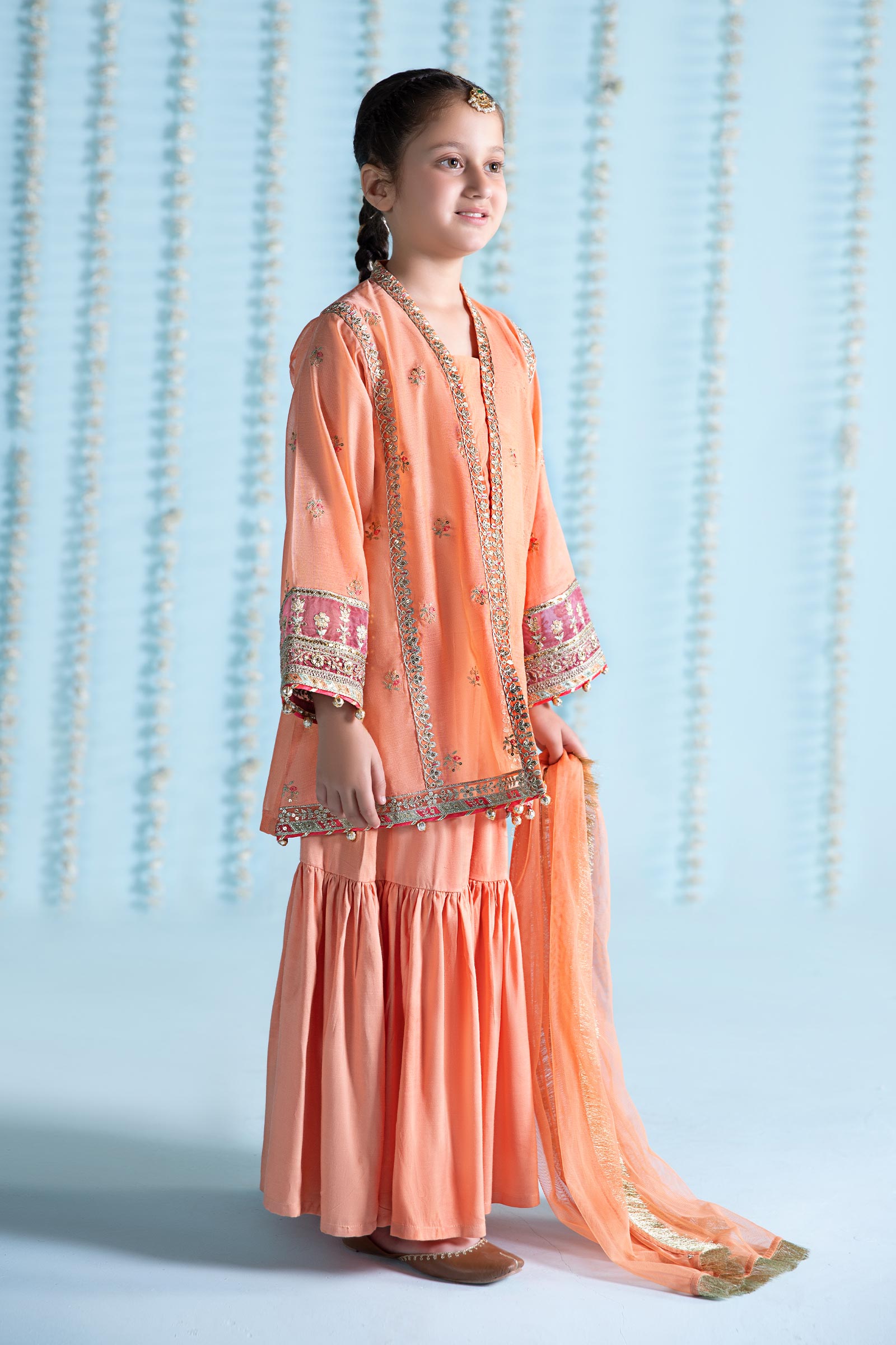 Maria B | 3 Piece Embroidered Paper Cotton Suit | MKS-EA24-04 - House Of Hania