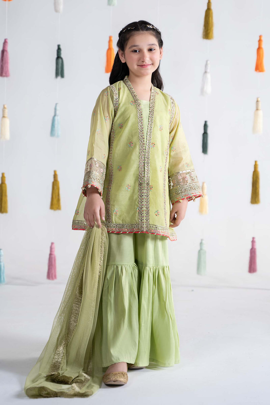Maria B | 3 Piece Embroidered Paper Cotton Suit | MKS-EA24-04 - House Of Hania