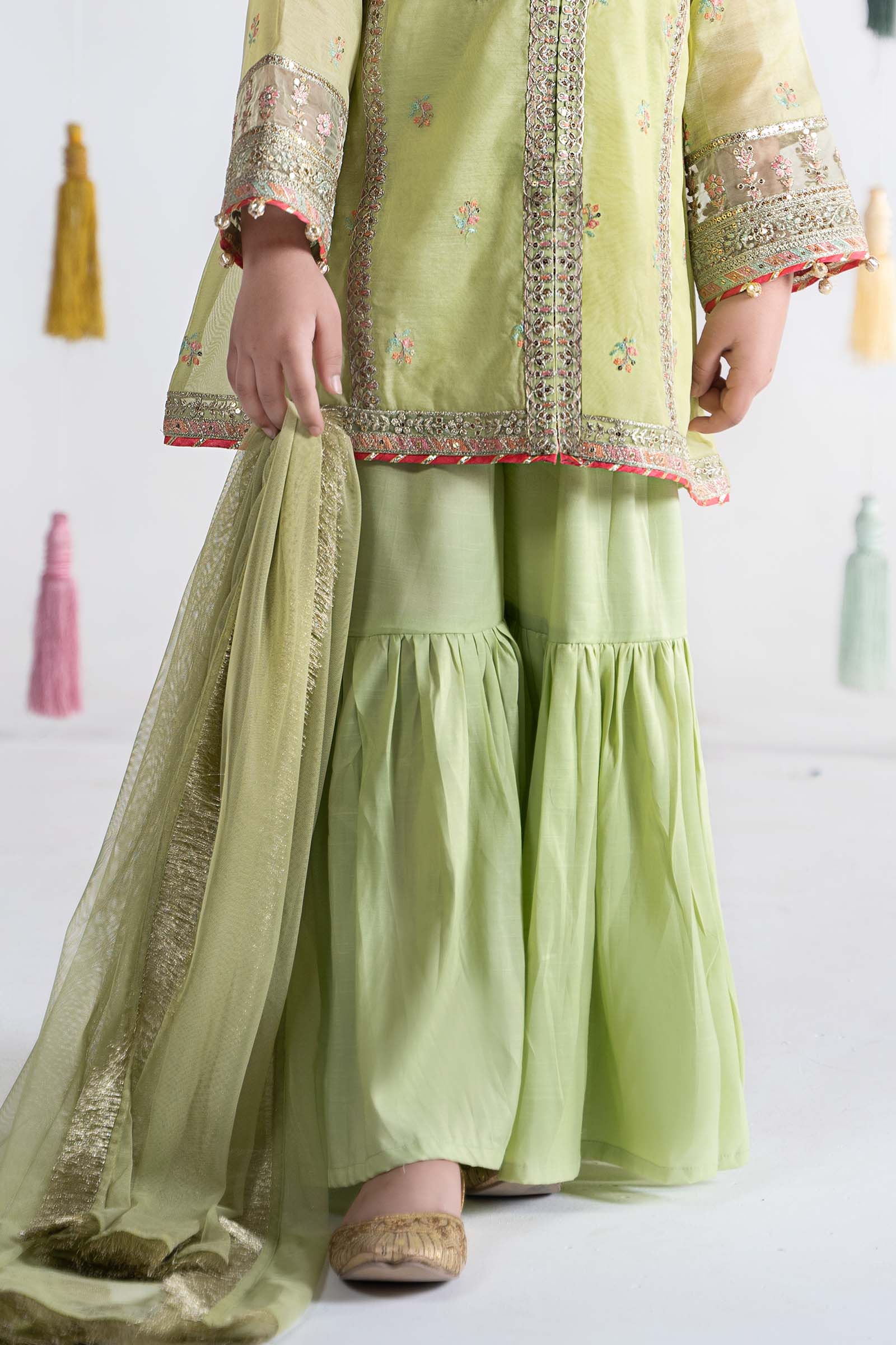 Maria B | 3 Piece Embroidered Paper Cotton Suit | MKS-EA24-04 - House Of Hania