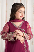 Maria B | 3 Piece Embroidered Polyester Net Suit | MKS-EF25-43 - House Of Hania