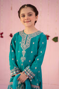 Maria B | 3 Piece Embroidered Raw Silk Suit | MKS-EF24-09 - House Of Hania
