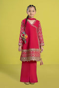 Maria B | 3 Piece Embroidered Raw Silk Suit | MKS-EF24-31 - House Of Hania
