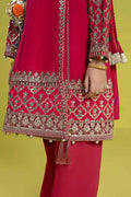 Maria B | 3 Piece Embroidered Raw Silk Suit | MKS-EF24-31 - House Of Hania