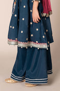Maria B | 3 Piece Embroidered Raw Silk Suit | MKS-EF25-07 - House Of Hania