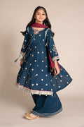 Maria B | 3 Piece Embroidered Raw Silk Suit | MKS-EF25-07 - House Of Hania