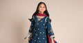 Maria B | 3 Piece Embroidered Raw Silk Suit | MKS-EF25-07 - House Of Hania