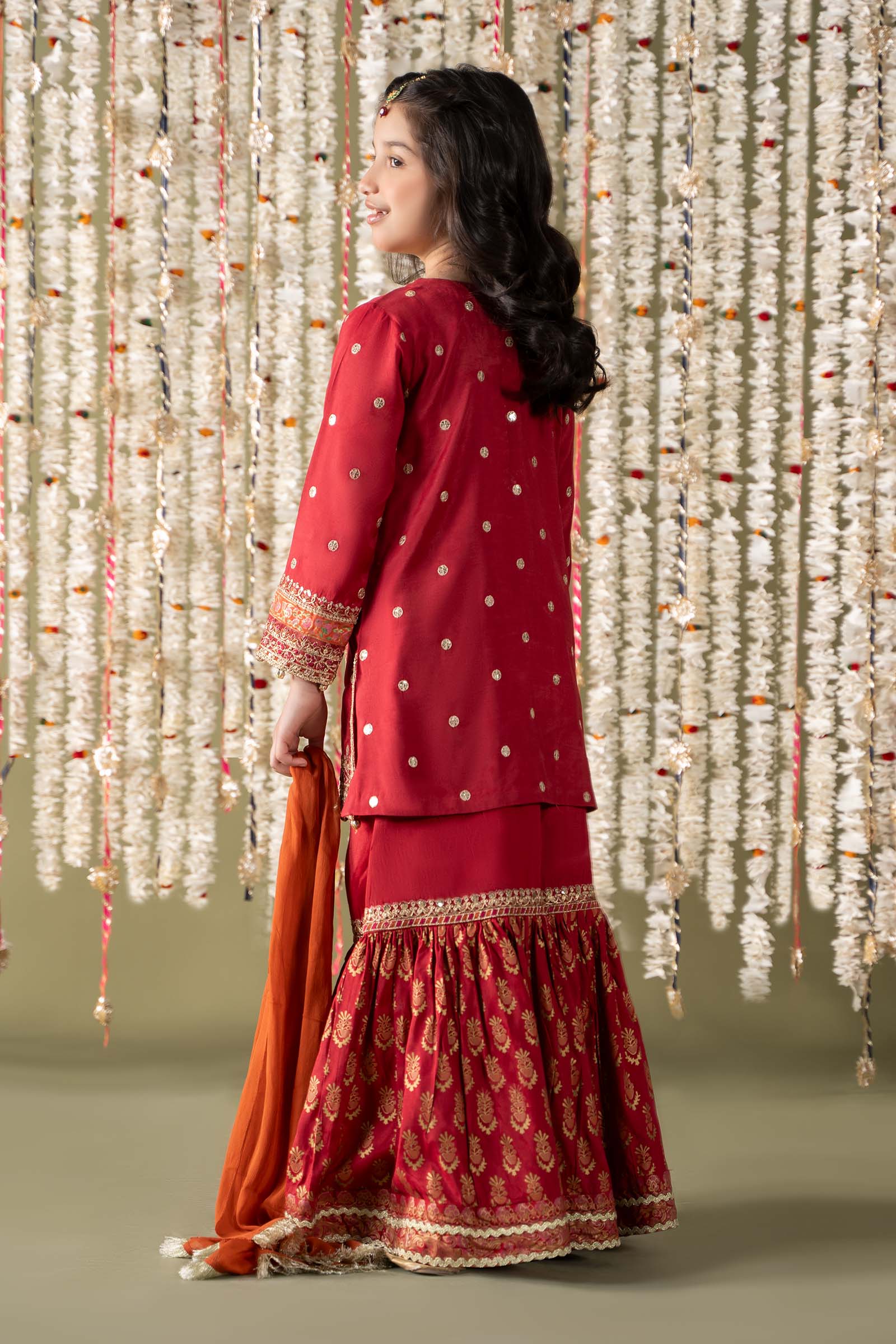 Maria B | 3 Piece Embroidered Raw Silk Suit | MKS-EF25-25 - House Of Hania