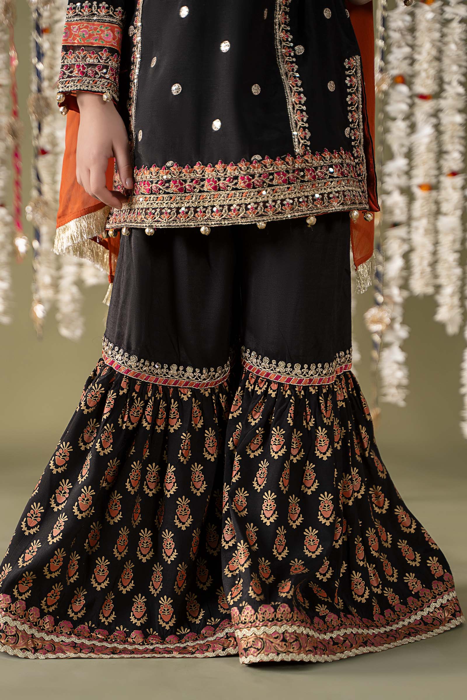 Maria B | 3 Piece Embroidered Raw Silk Suit | MKS-EF25-25 - House Of Hania