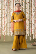 Maria B | 3 Piece Embroidered Raw Silk Suit | MKS-EF25-27 - House Of Hania