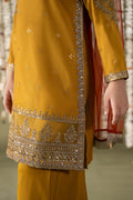 Maria B | 3 Piece Embroidered Raw Silk Suit | MKS-EF25-27 - House Of Hania