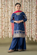 Maria B | 3 Piece Embroidered Raw Silk Suit | MKS-EF25-27 - House Of Hania