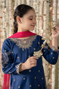 Maria B | 3 Piece Embroidered Raw Silk Suit | MKS-EF25-27 - House Of Hania