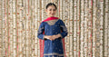 Maria B | 3 Piece Embroidered Raw Silk Suit | MKS-EF25-27 - House Of Hania