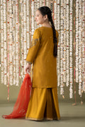 Maria B | 3 Piece Embroidered Raw Silk Suit | MKS-EF25-27 - House Of Hania