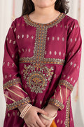 Maria B | 3 Piece Embroidered Raw Silk Suit | MKS-EF25-30 - House Of Hania