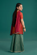 Maria B | 3 Piece Embroidered Raw Silk Suit | MKS-EF25-45 - House Of Hania