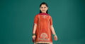 Maria B | 3 Piece Embroidered Raw Silk Suit | MKS-EF25-45 - House Of Hania