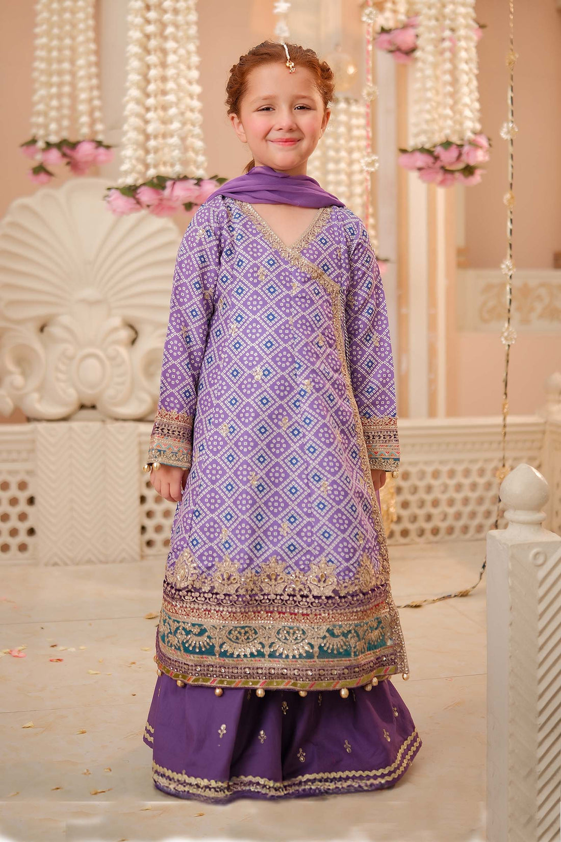 Maria B | 3 Piece Embroidered Raw Silk Suit | MKS-W24-20 - House Of Hania