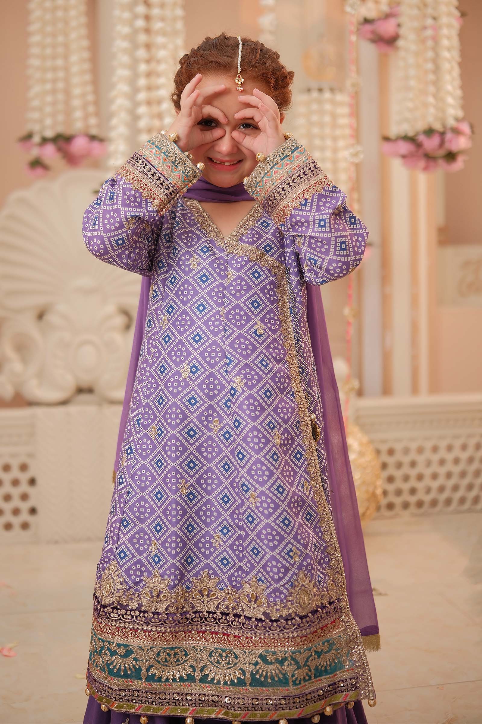 Maria B | 3 Piece Embroidered Raw Silk Suit | MKS-W24-20 - House Of Hania