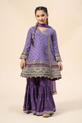 Maria B | 3 Piece Embroidered Raw Silk Suit | MKS-W24-20 - House Of Hania