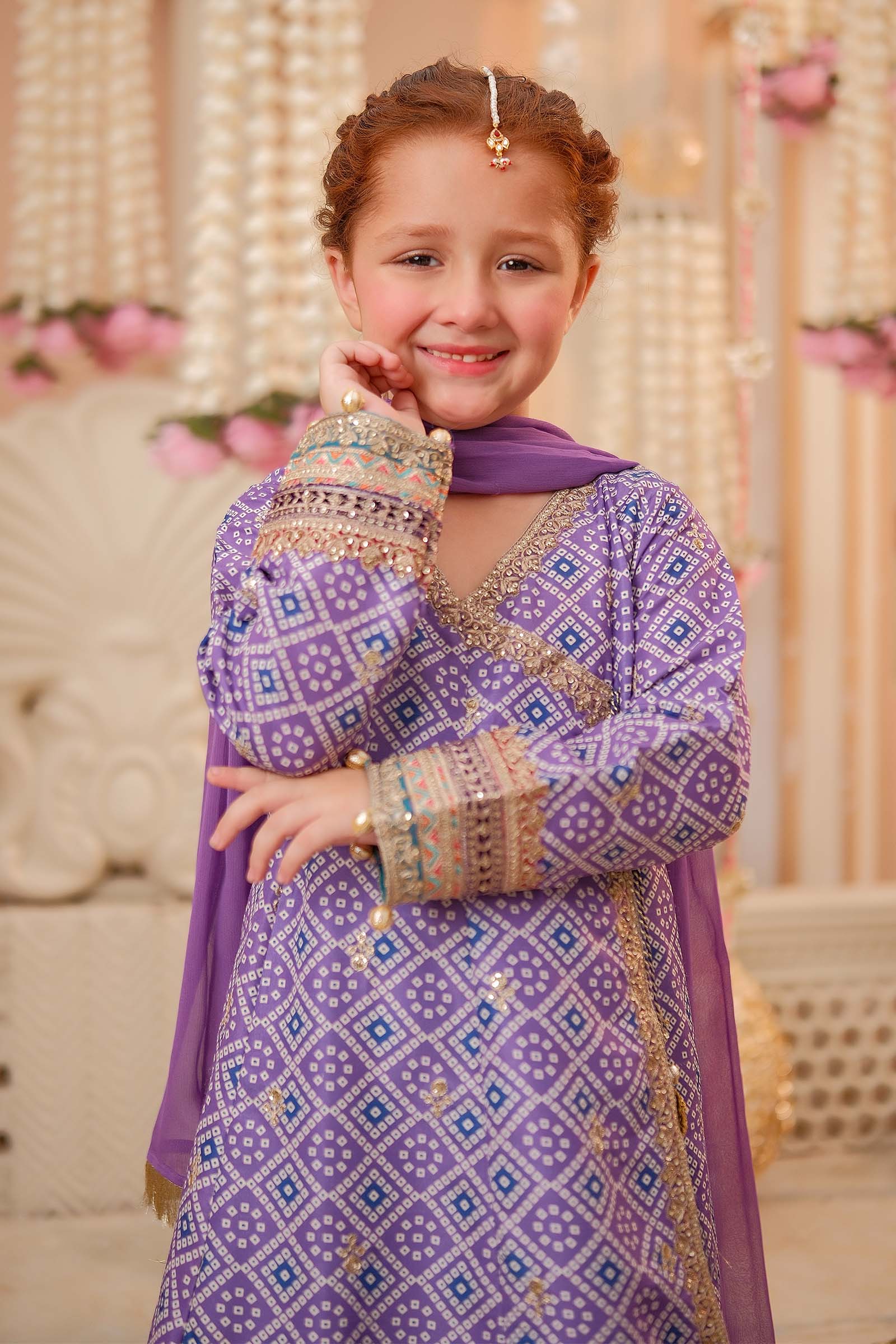 Maria B | 3 Piece Embroidered Raw Silk Suit | MKS-W24-20 - House Of Hania